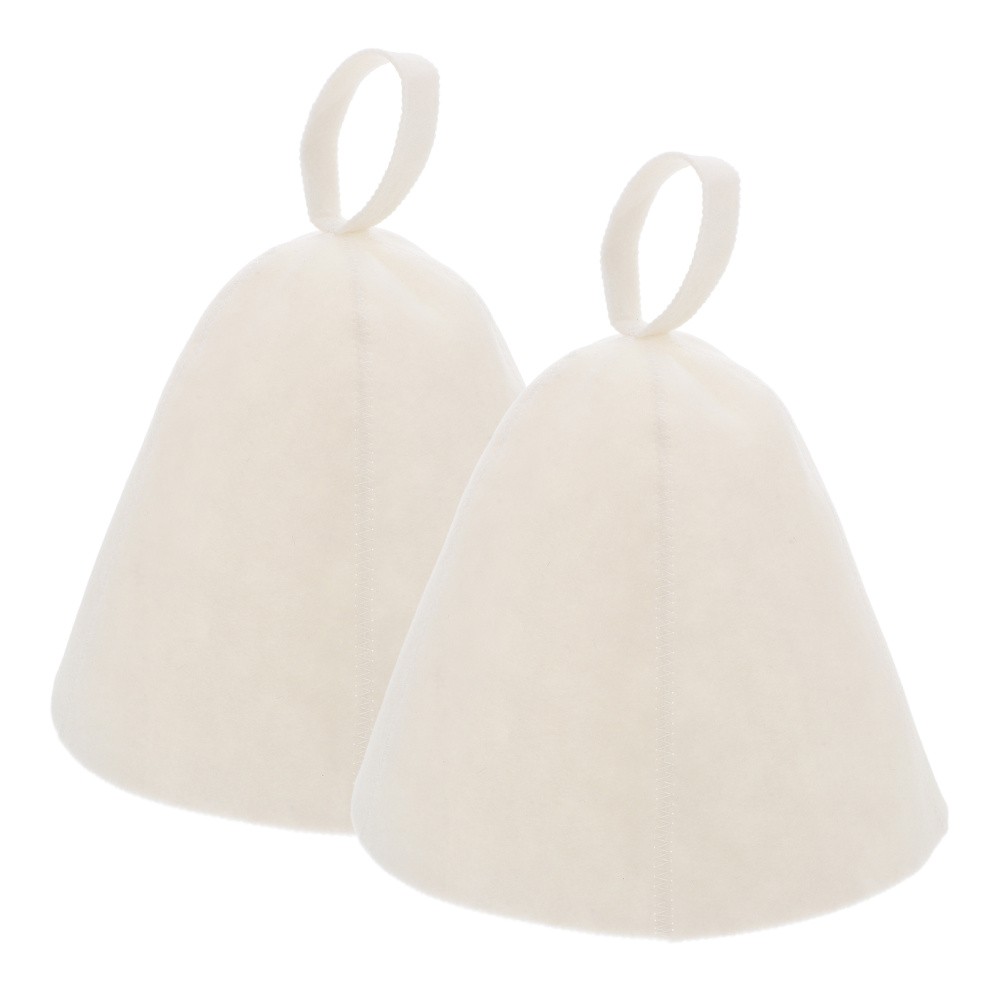 2 Pcs Banya Hat Thickened Sauna Miss Room Insulated Cap Felted Hats Woman