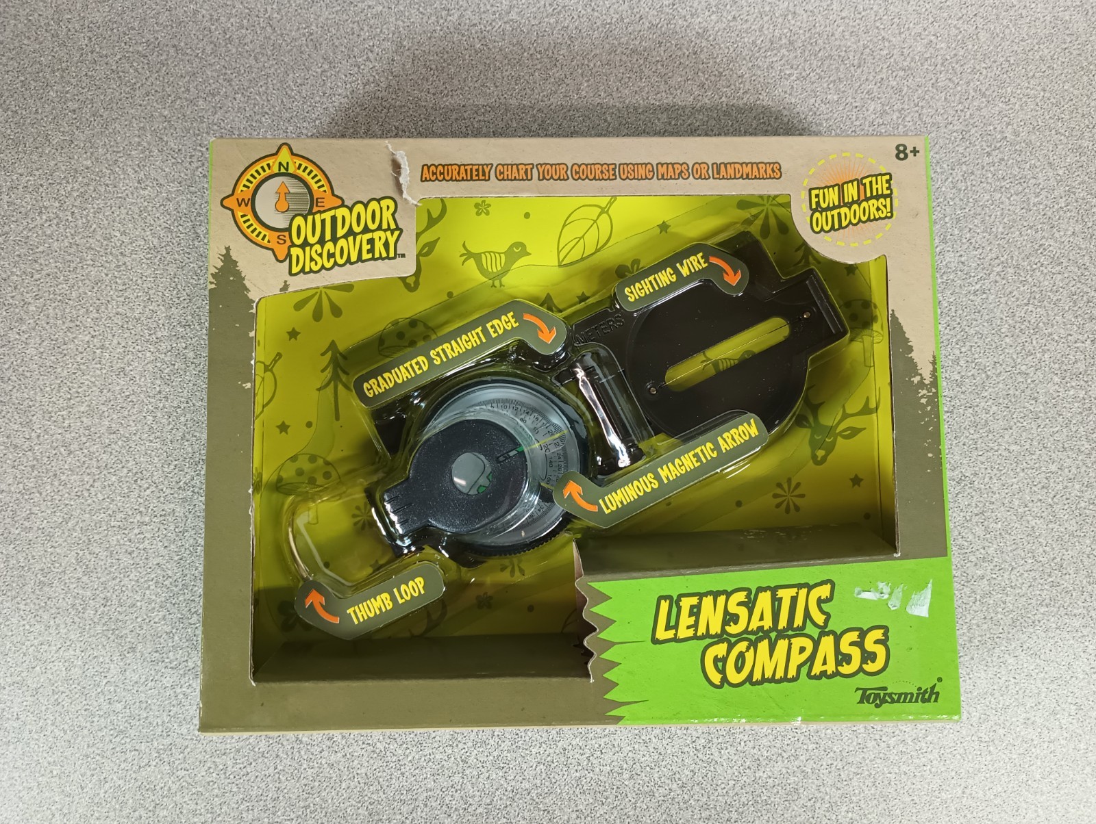 Toysmith Outdoor Discovery Lensatic Compass (NEW IN BOX)