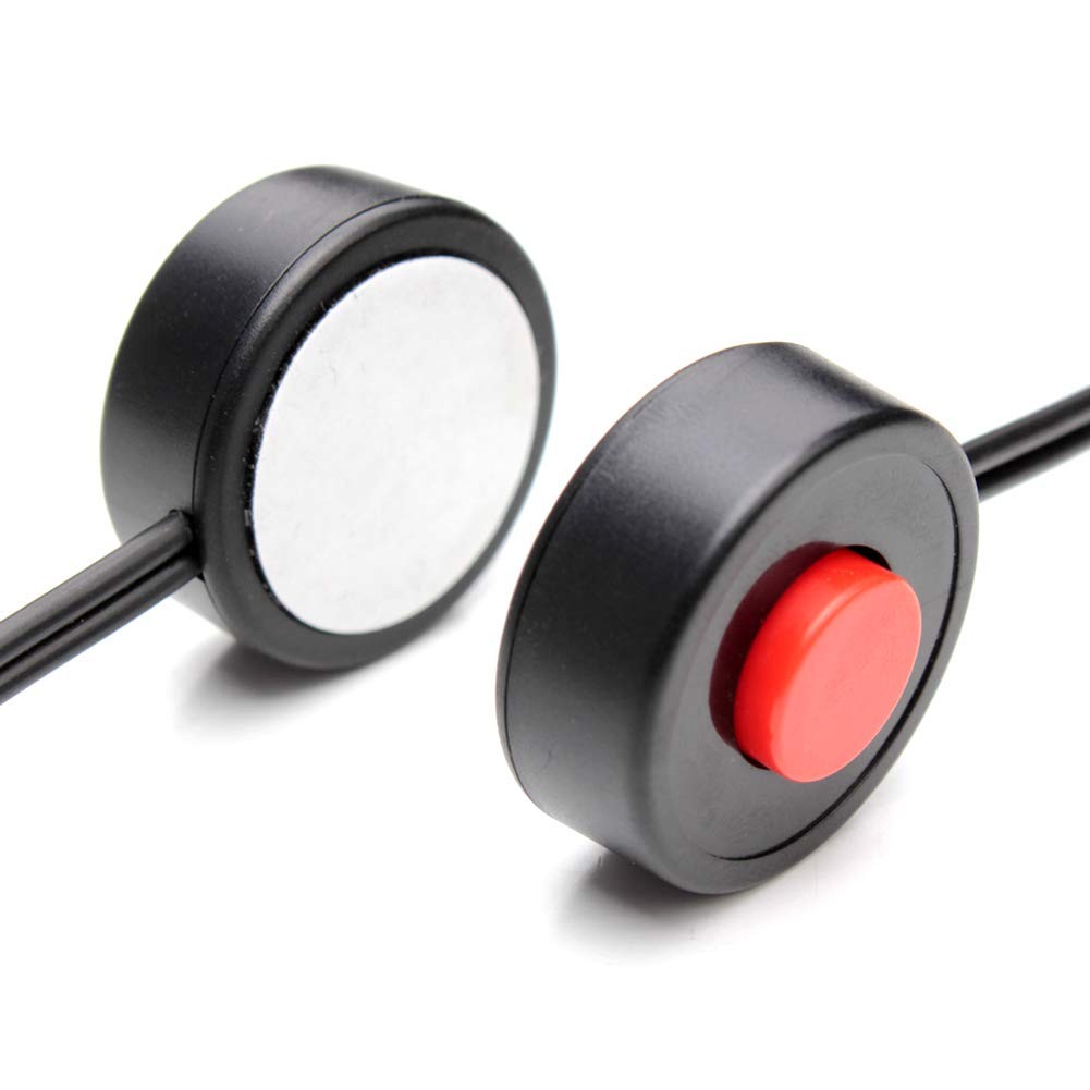 FARBIN Air Horn Button, Round Red Cap Switch, 12V/24V, Spot Button