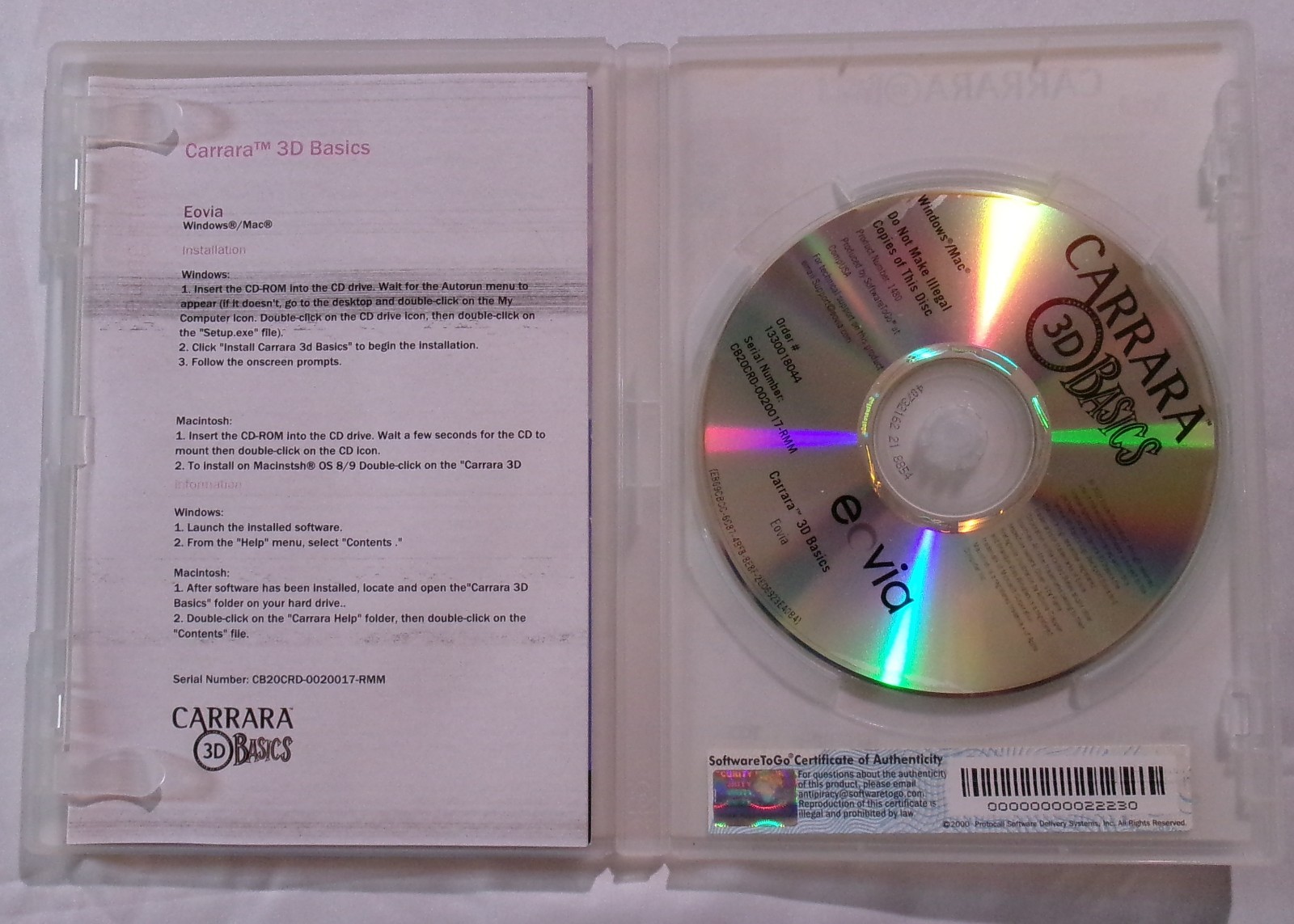 Carrara 3D Basics CD