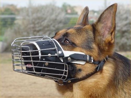 New Strong Metal Wire Basket Dog Muzzle for German Shepherd Labrador
