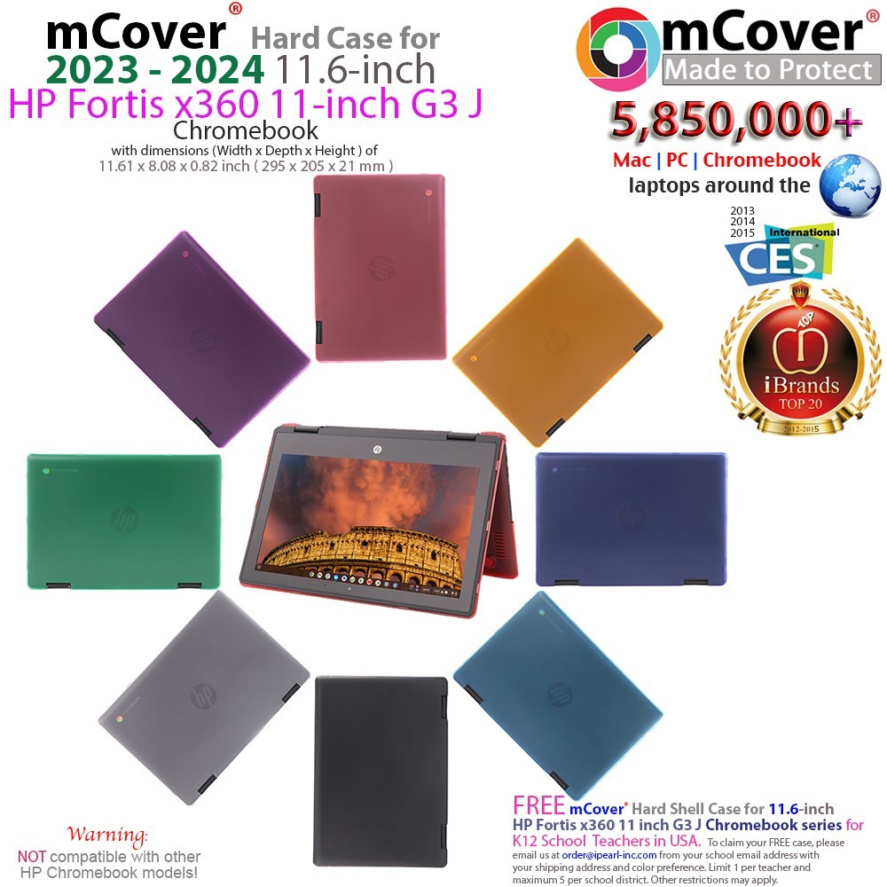 NEW mCover® HARD CASE for 2023-2024 11.6" HP Fortis x360 11 inch G3 J Chromebook