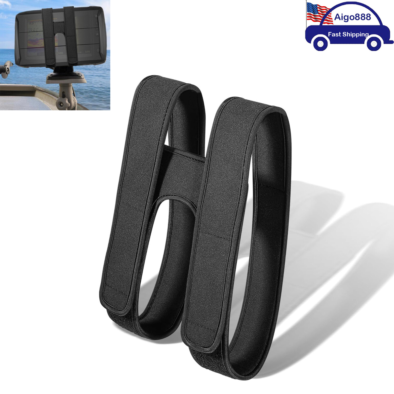 1pcs Fish Finder Cover Strap/Fishing Graph Cover Straps for Securing Graph Cover