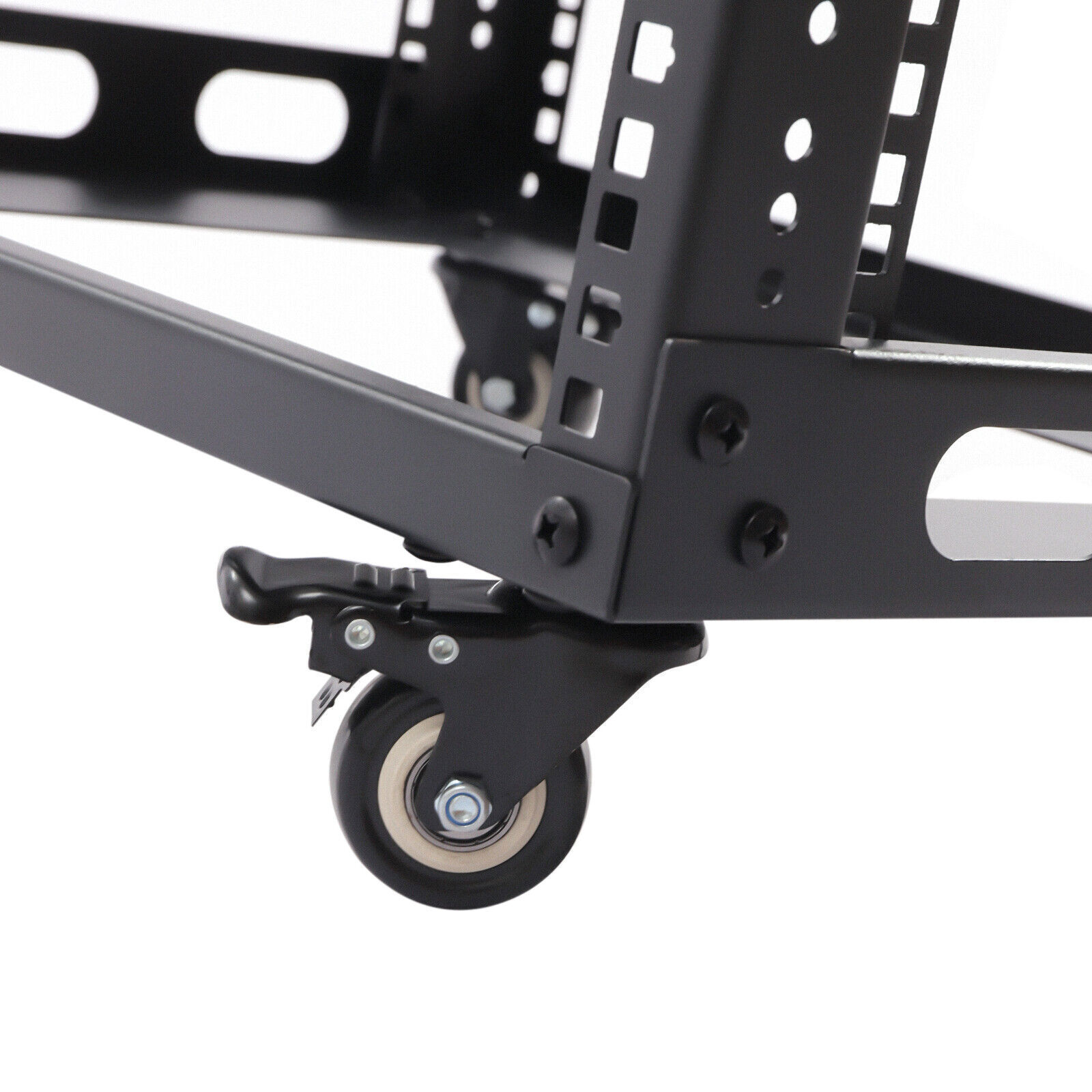 18U 4 Post Open Frame Network Server Rack Holder on Caters Adjustable 0-31.5"