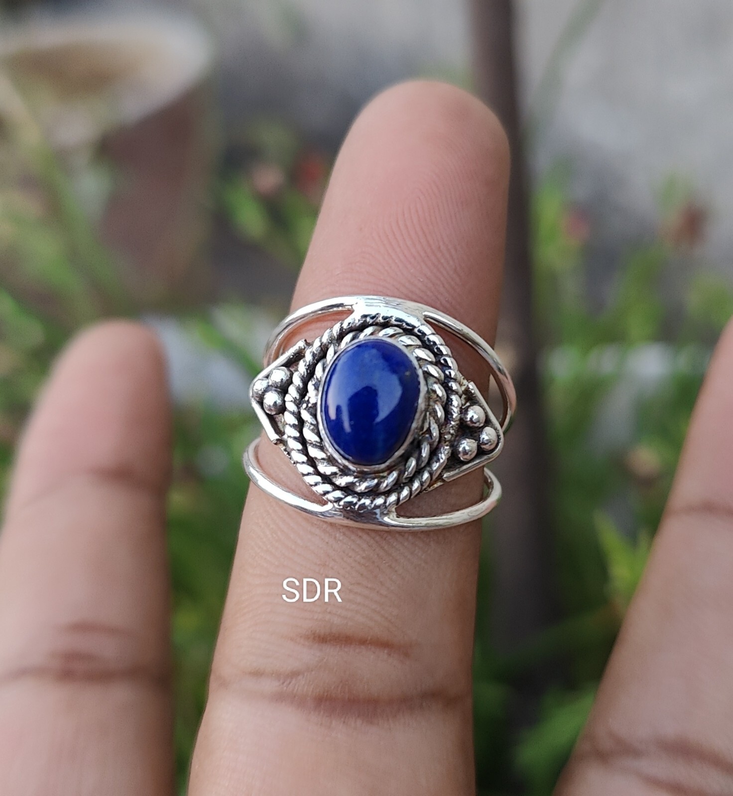 Lapis Lazuli Ring 925 Sterling silver Band Statement Ring Handmade Ring All Size