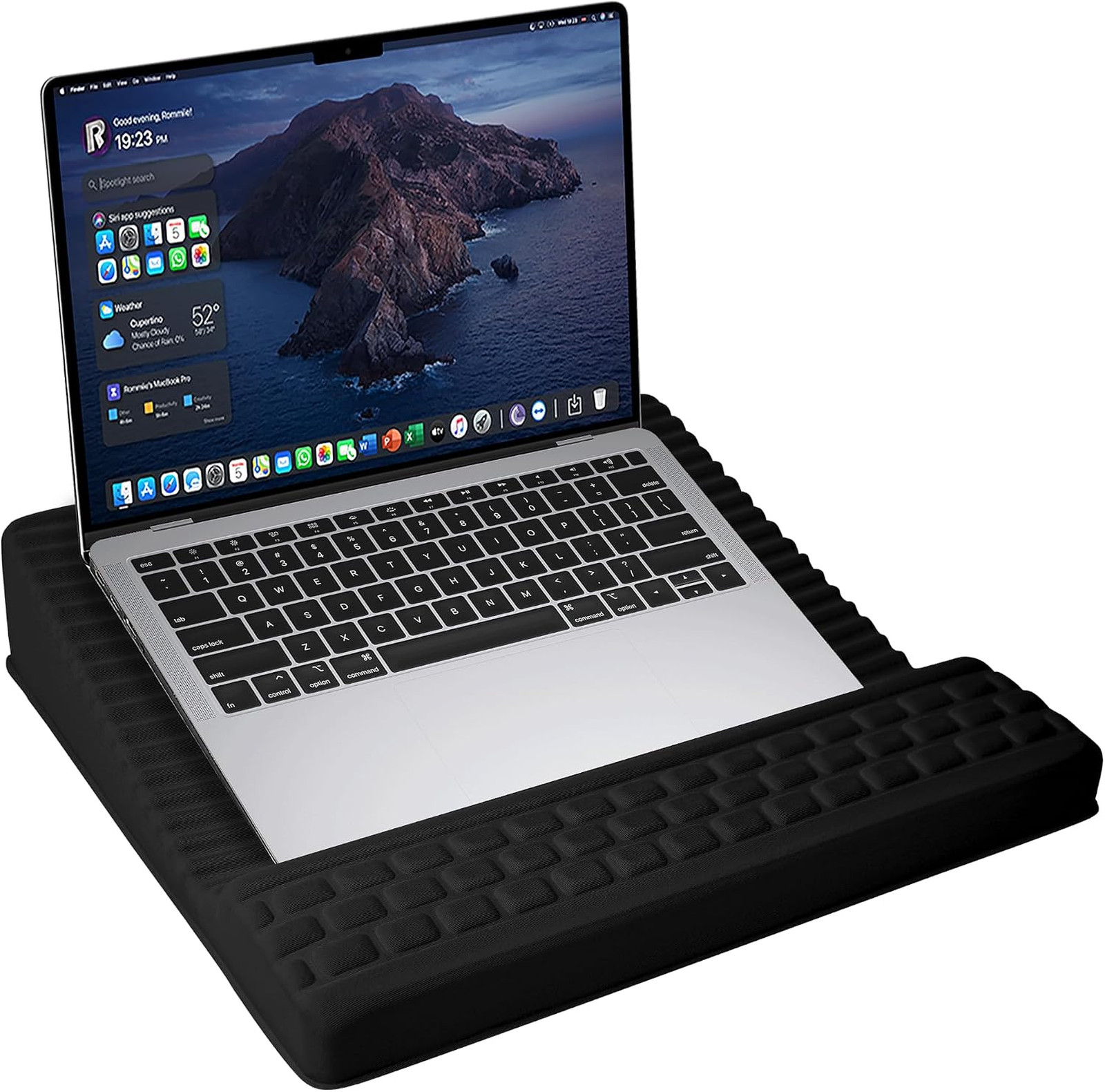 Adjustable Lap Desk with Wrist Rest, Reversible Laptop Stand | Cooling Grip