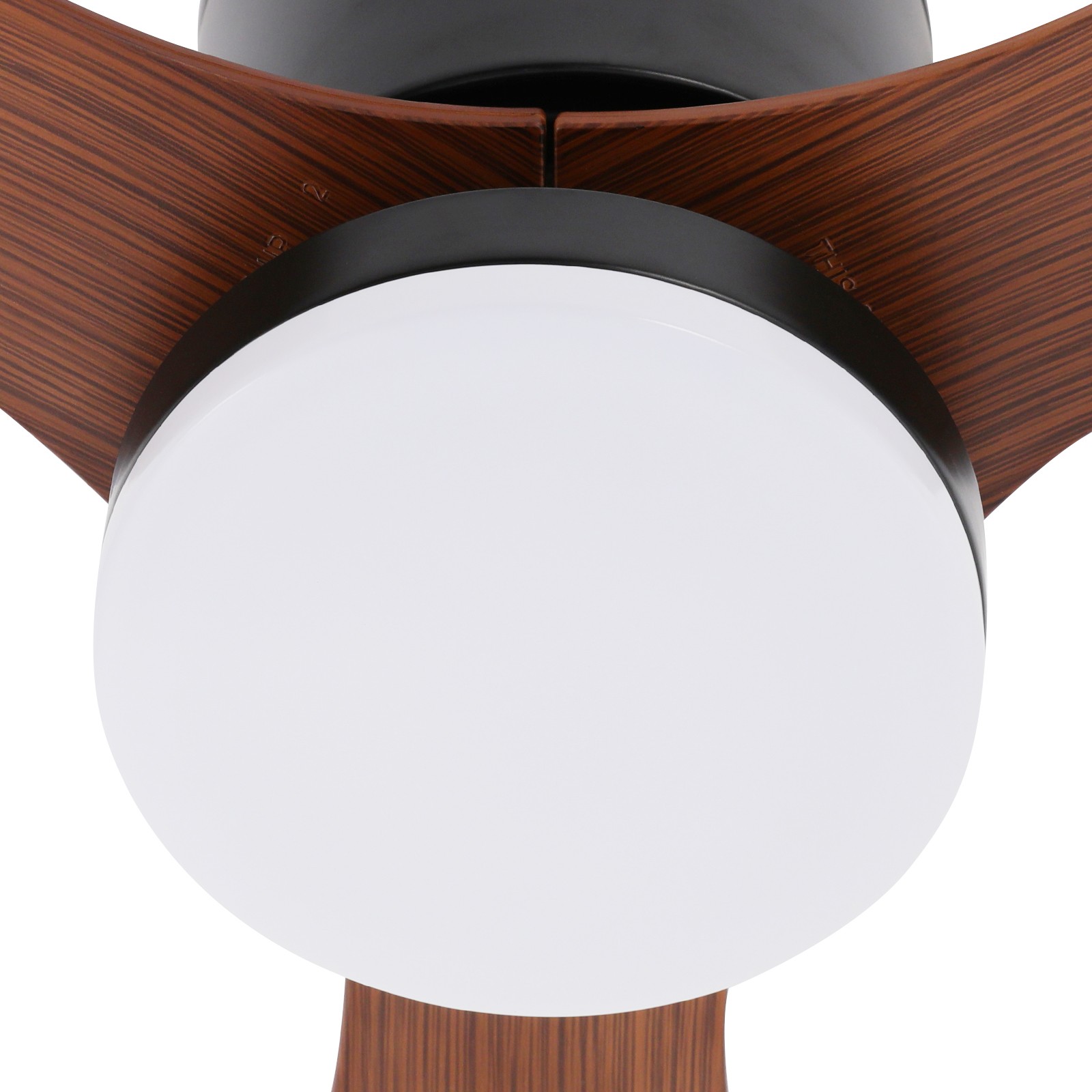 Wood Ceiling Fan with Light & Remote Quiet Reversible Flush Mount LED Fan Light