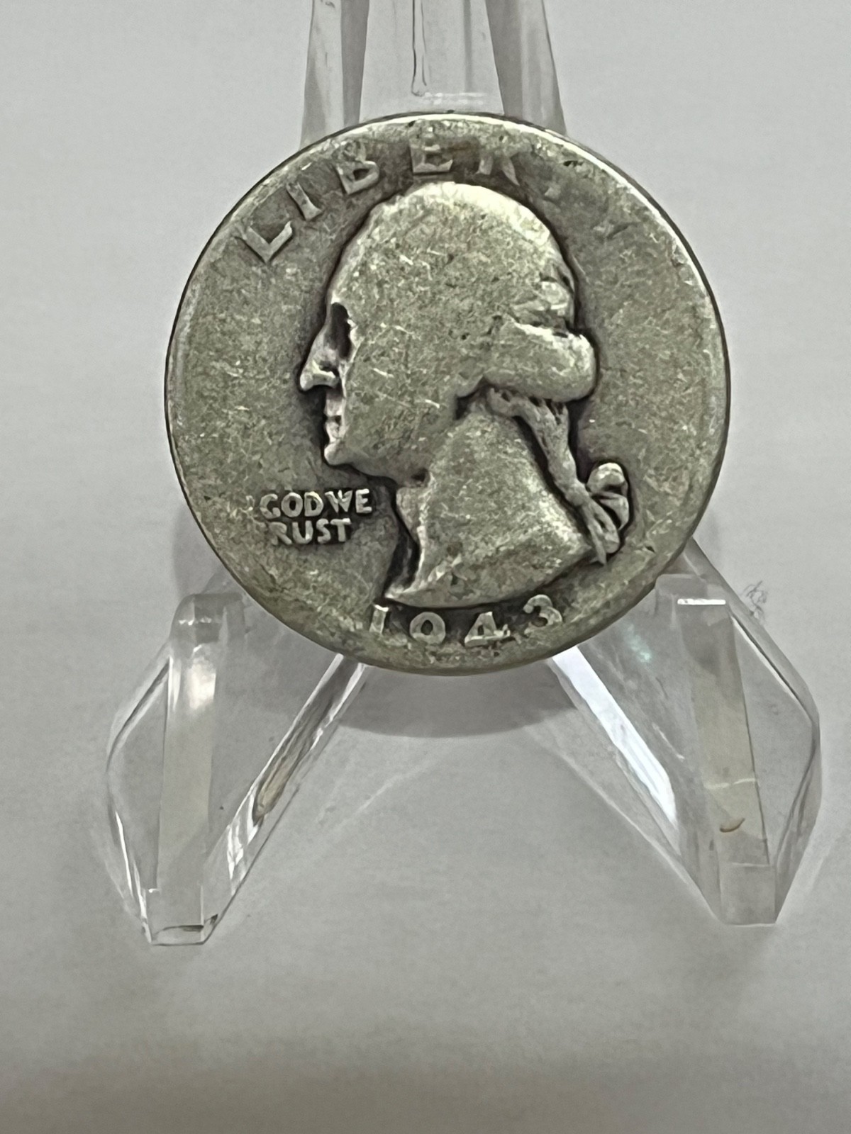 1943 Washington Silver Quarter 25c  Circulated # TB72