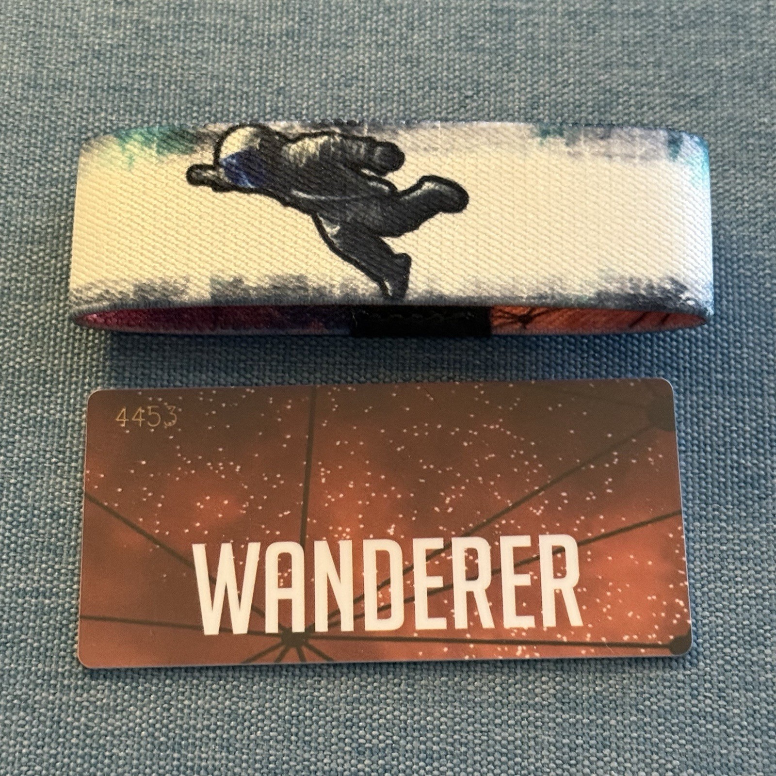 New! ZOX Strap *WANDERER* Sz OS/MEDIUM Wristband with Card - Astronaut Space