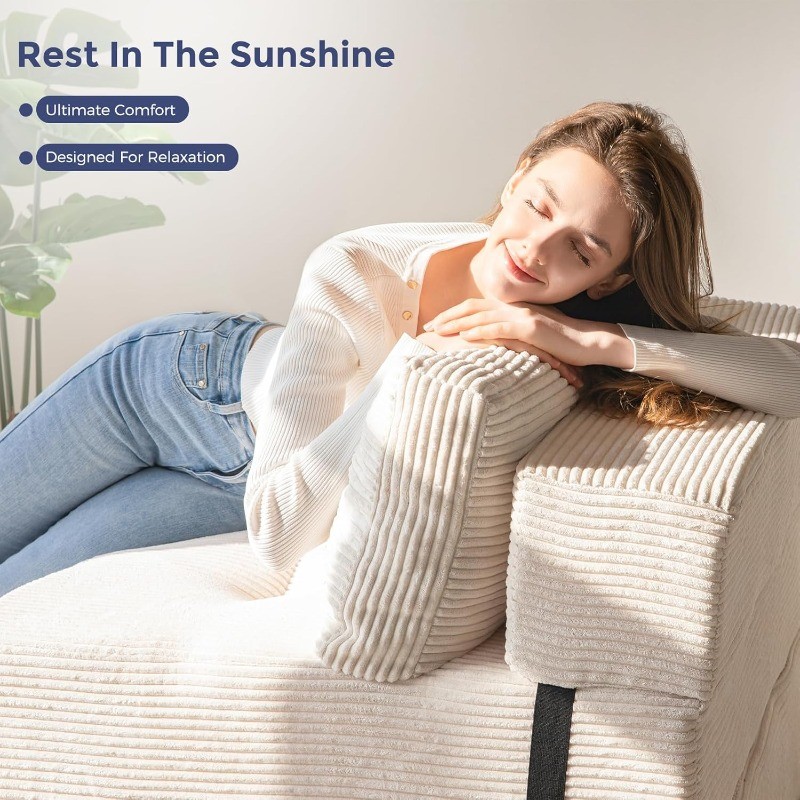 Folding Sofa Bed, Convertible Sofa Bed with High-Density Support Foam, Portable
