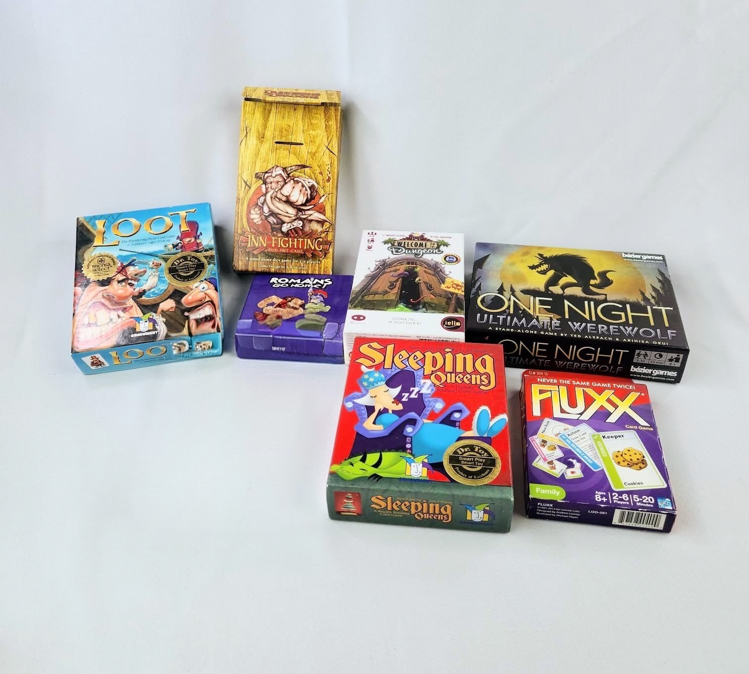 Lot of 7 Group Fun Card Games Fantasy Tabletop Roleplaying Board Cards Family