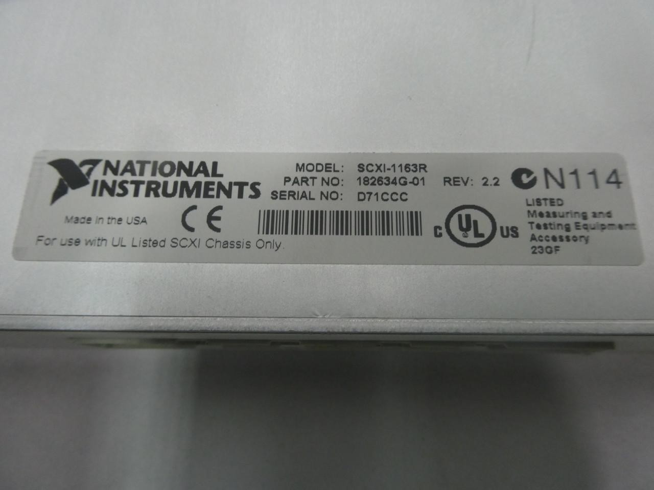 National Instruments SCXI-1163R 182634G-01 Solid State Relay Module