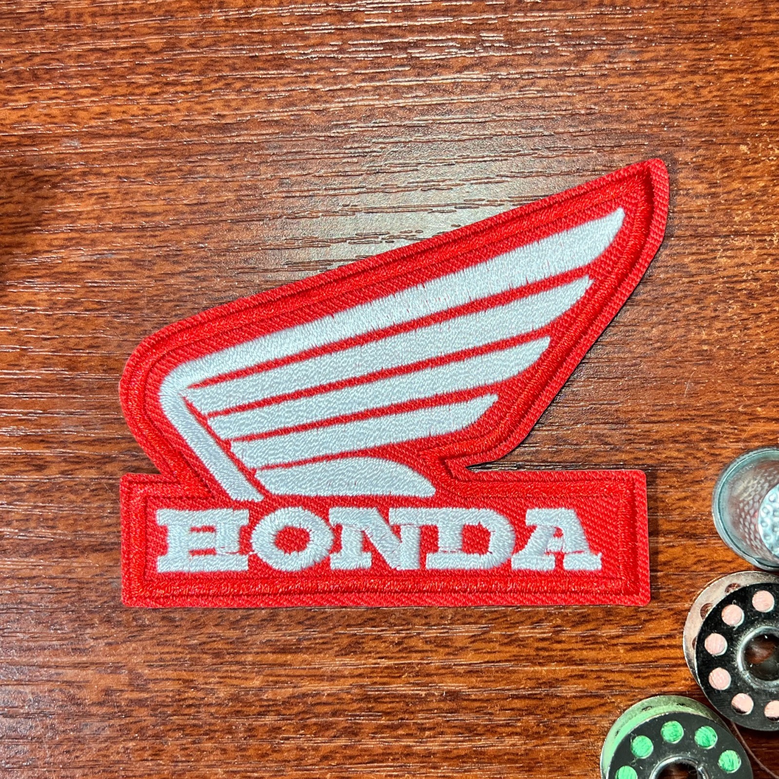 Honda Motors Patch Red Wing Motorcycles Bikers Embroidered Iron On 3x2.5"