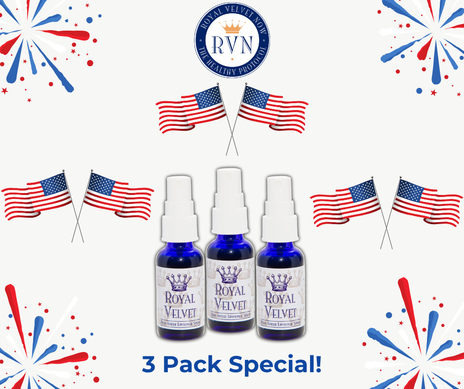 Royal Velvet Deer Antler Velvet Oral Spray Daily Wellness Support - 3 Pack