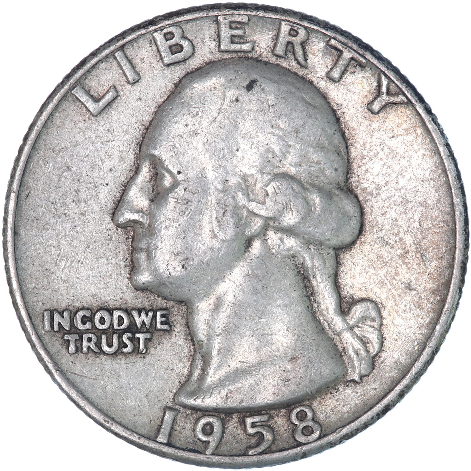 1961 (P) Washington Quarter 90% Silver Very Fine VF