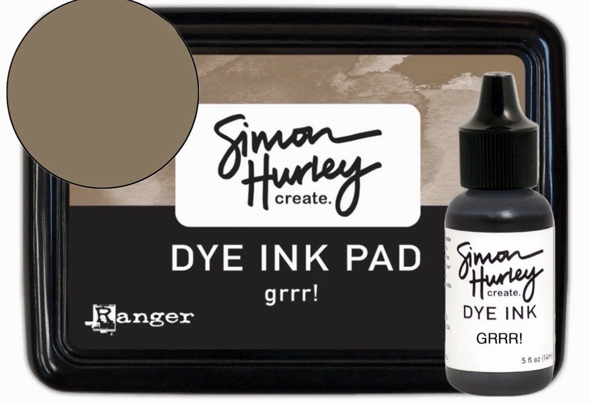 Ranger Ink Dye Felt Ink Pad & Re-inker Simon Hurley GRRRR! New