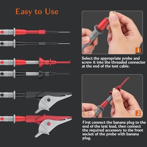 Multimeter Test Leads Kit, 25-Piece Electrical Test Leads Set with 25PCS