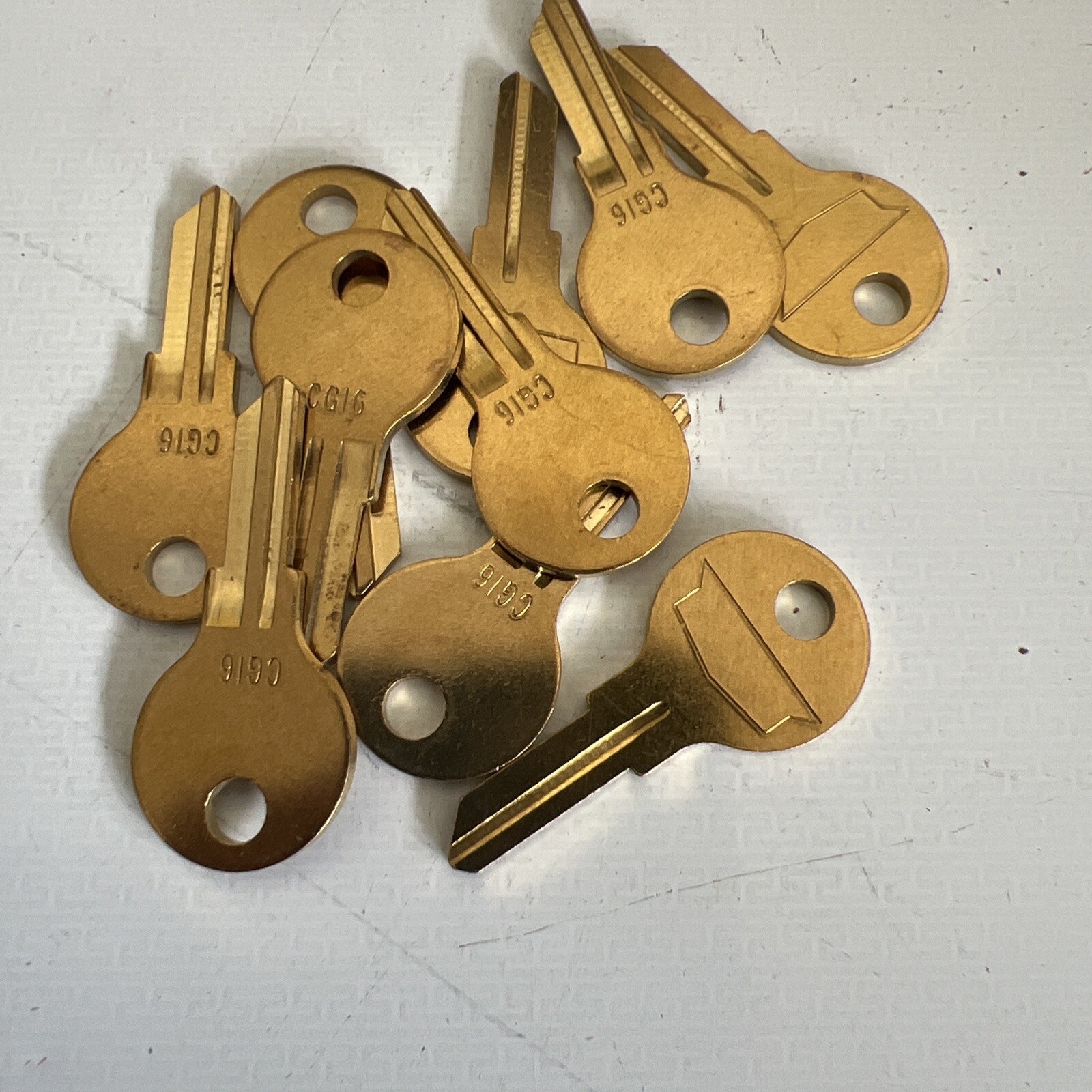 Lot Of 10 Hudson Key Blanks Jet CG16 Brass 1041T Locksmith Key Chicago K5