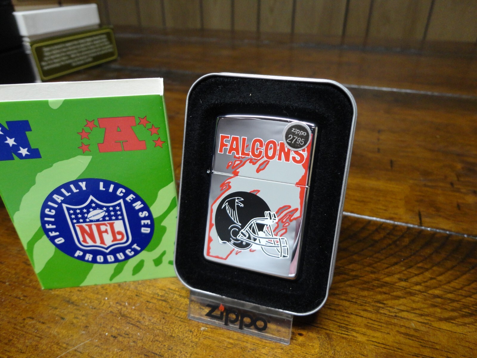 ATLANTA FALCONS HELMET NFL ZIPPO LIGHTER MINT IN BOX 1999