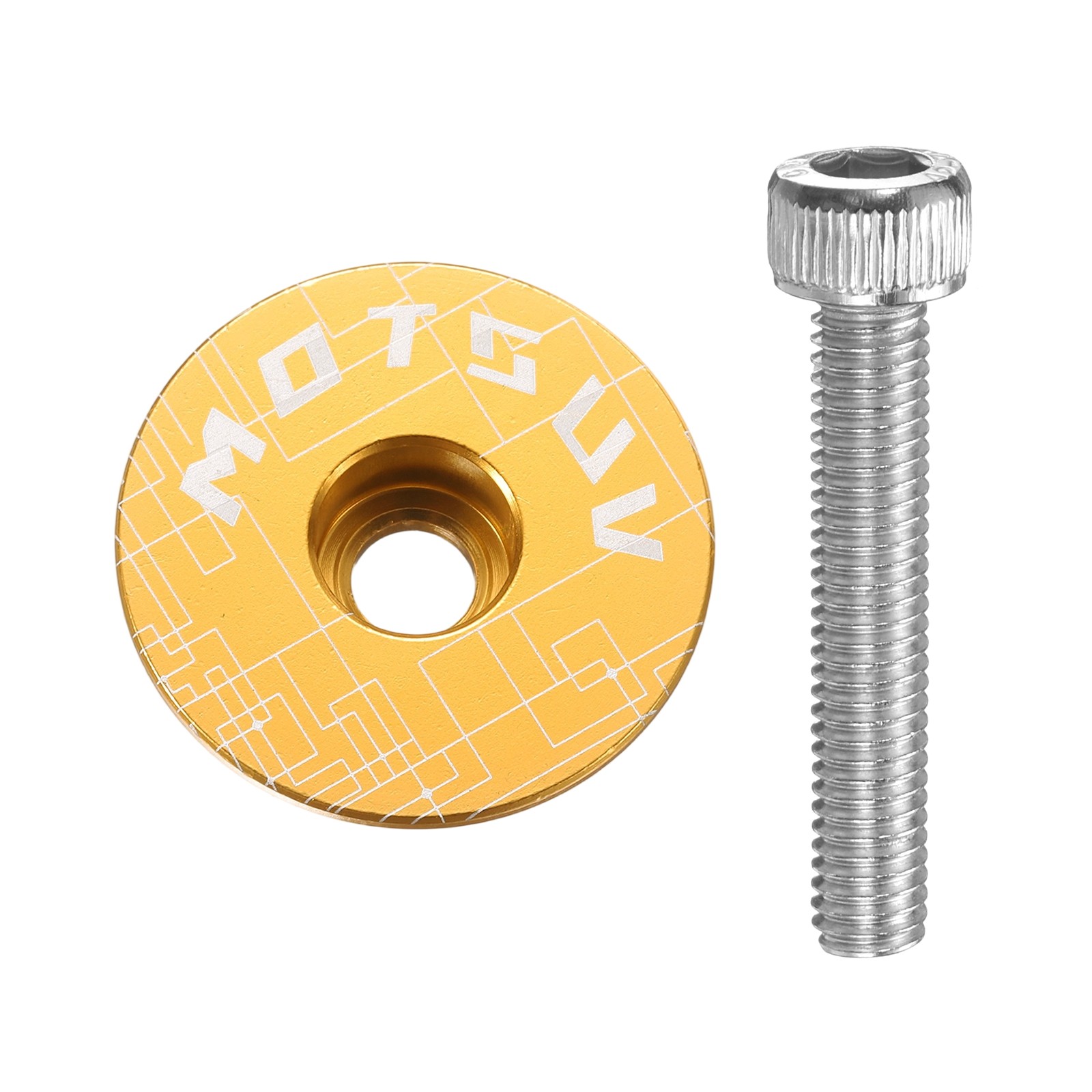 1 1/4" OD Bicycle Headset Stem Top Cap for MTB Mountain Road Bicycle Yellow