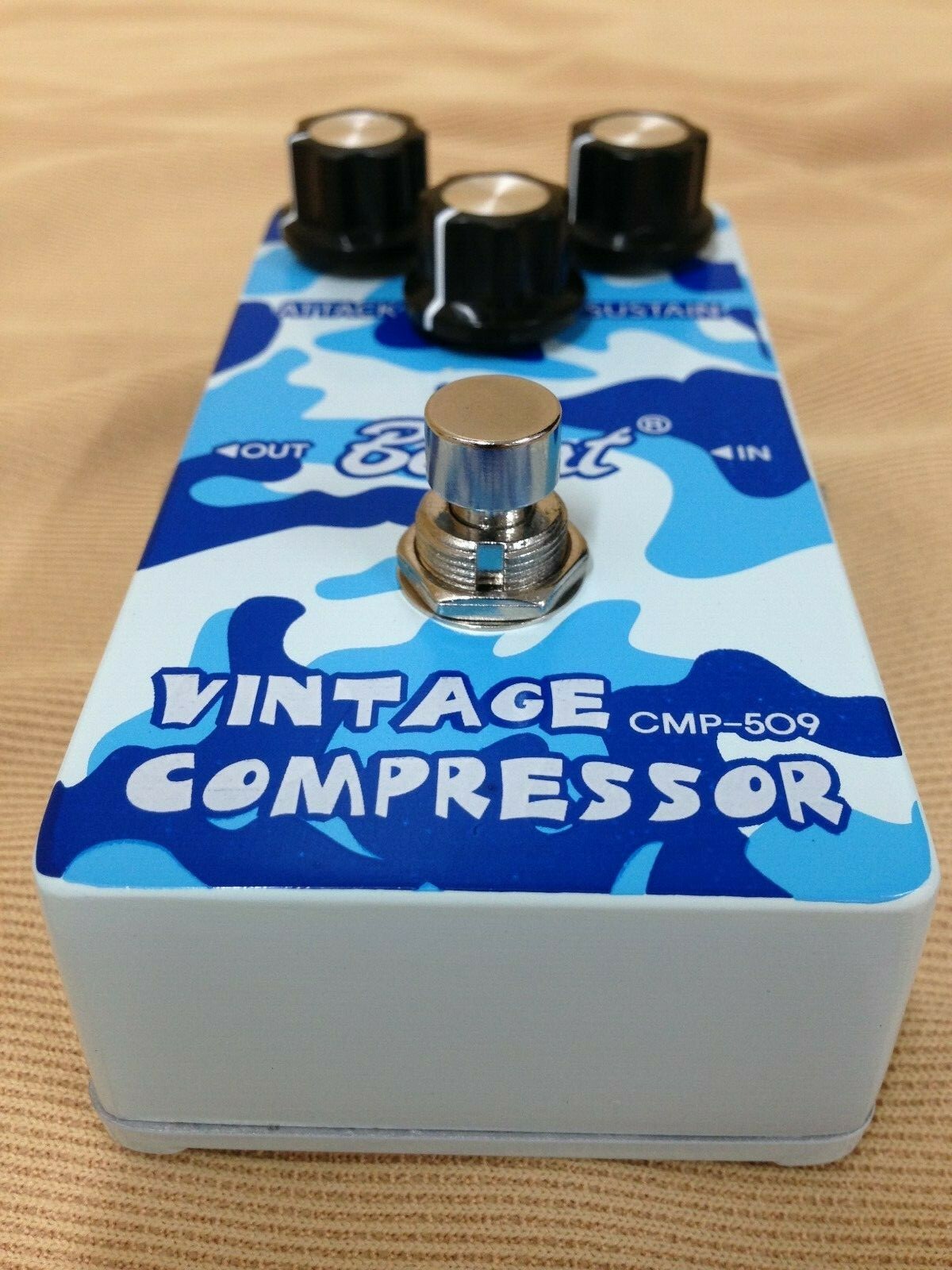 Belcat CMP-509 Guitar Effects Pedal, Vintage Compressor - Blue