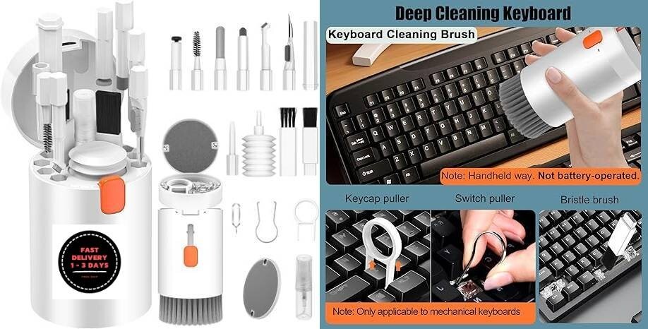 Kit de limpieza multifuncional 20 en 1 para dispositivos electrónicos cepillo.