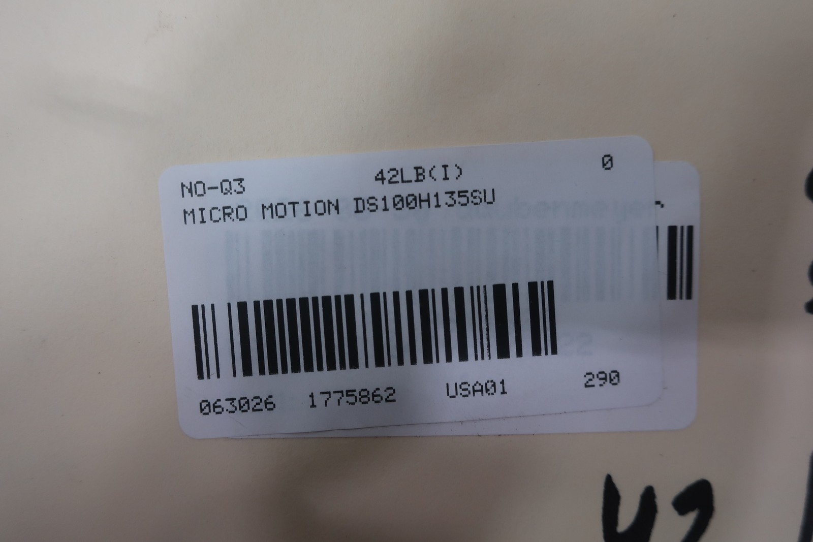 Micro Motion DS100H135SU Mass Flow Sensor 1in 300