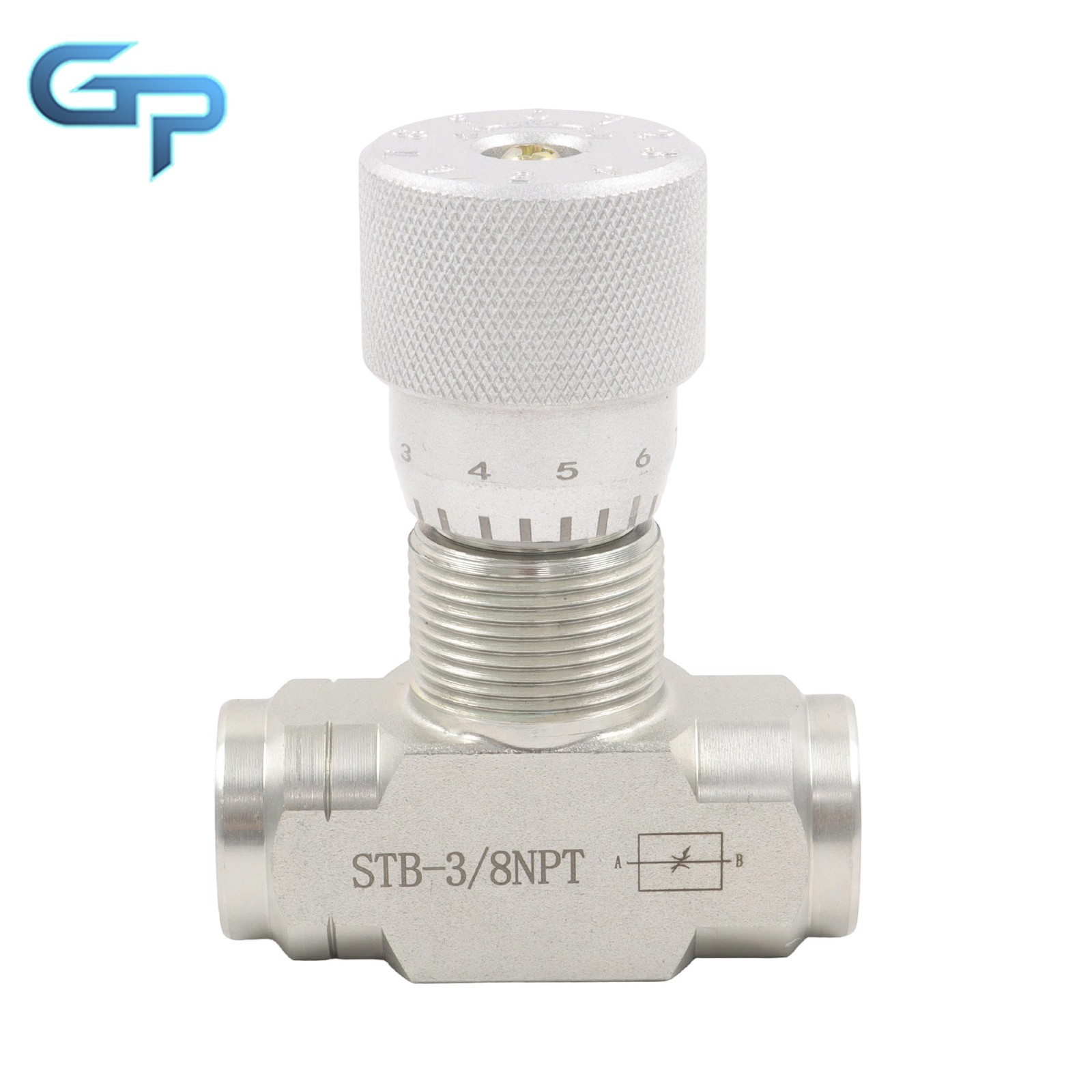 Hydraulic 2-Way Needle Valve 3/8" Npt Flow Control Throttle Check 5800psi