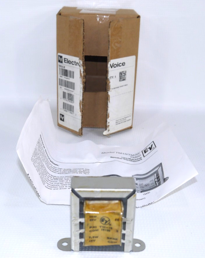 ELECTROVOICE TM15-LB Line Matching Speaker Transformer NEW, OPEN BOX