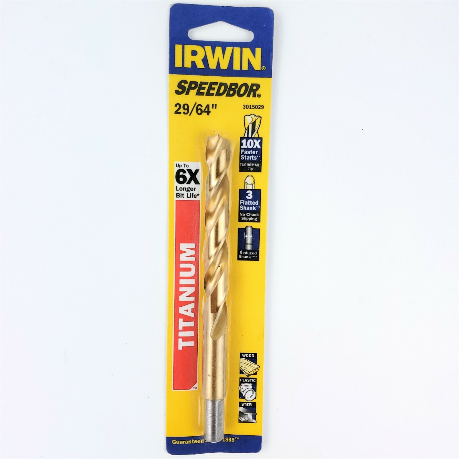 Irwin Turbomax 29/64" Titanium Jobber Length Drill Bit 3015029