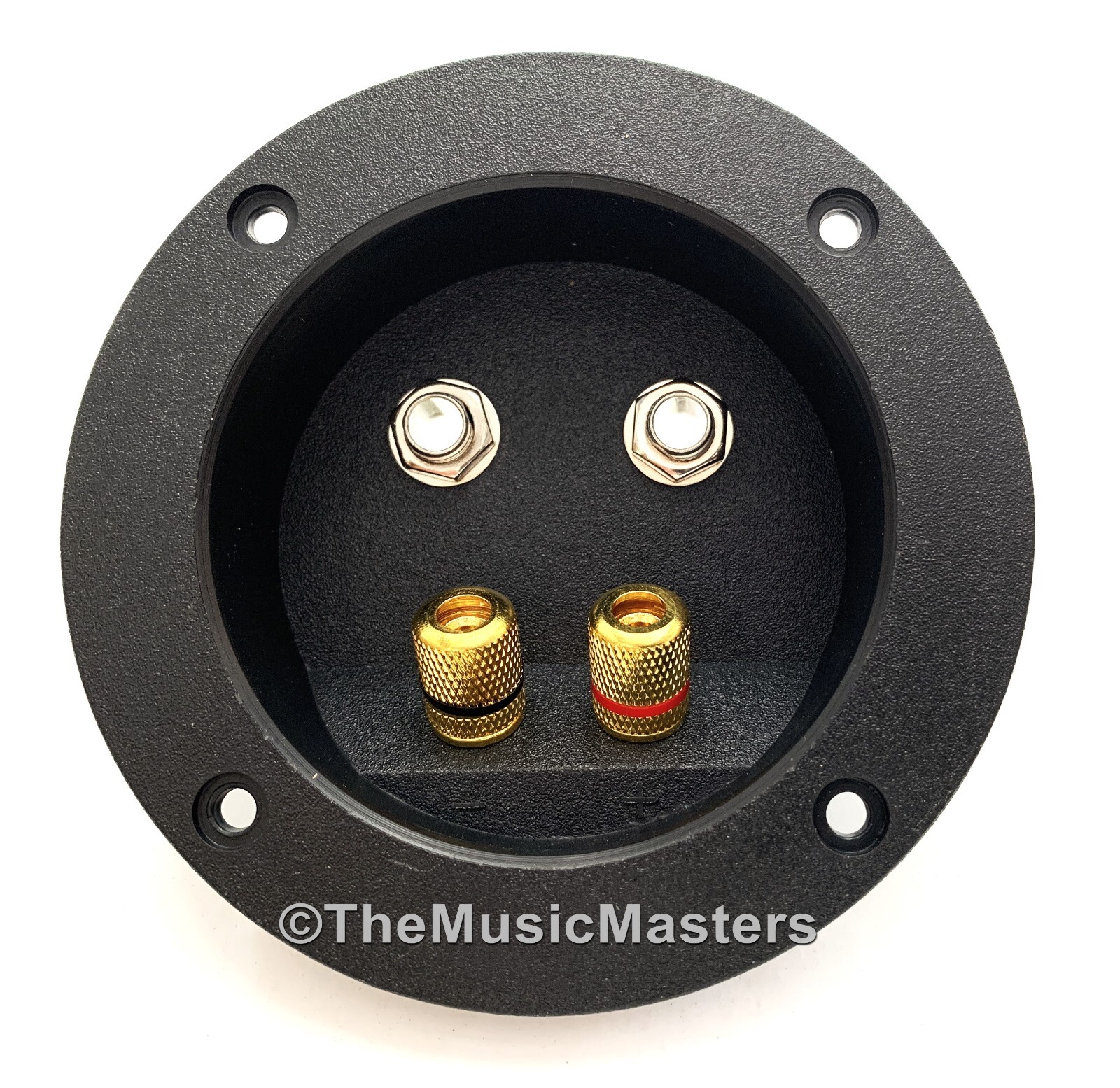 Gold Banana Speaker Screw Terminal Cup Dual 1/4" Jacks Home Pro Studio Cabinets