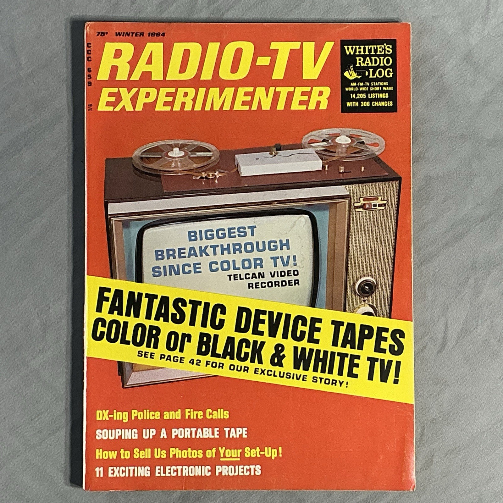 Radio - TV Experimenter No. 659 Winter 1964 Whites Radio Log Vintage