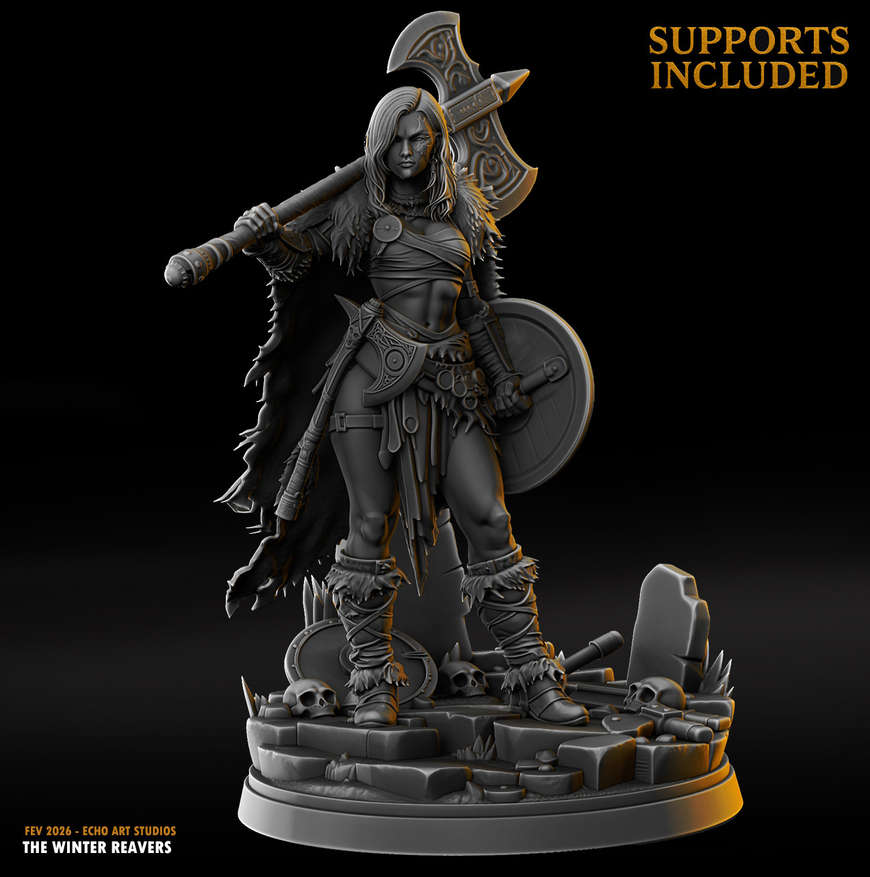 Dungeons and Dragons - Playable Character - Female Human Astrid - Barbarian