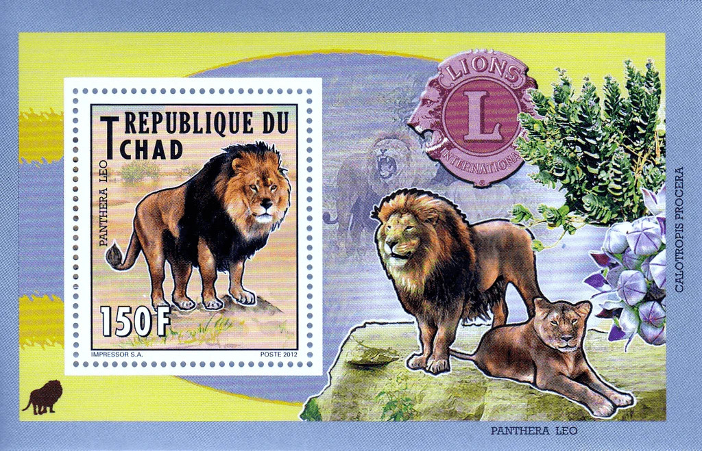 Chad 2012 Luxury Stamp Block Perf Native Mammals Michel 2557-2560 bl 443-446