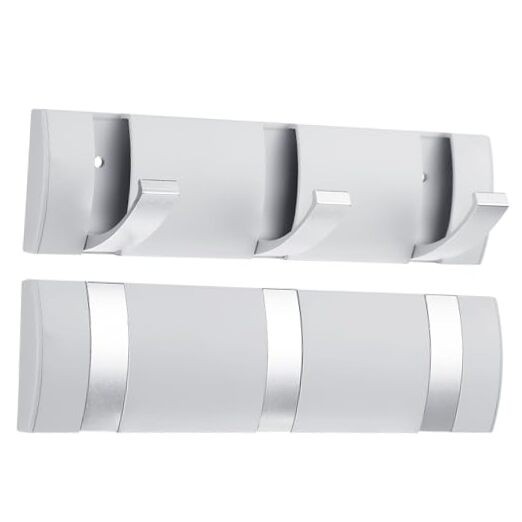2 Pack Wall Mounted Coat Rack, Floating Door Wall Coat Rack with Retractable