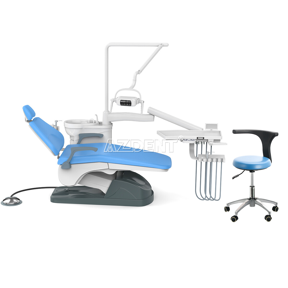 Dental Unit Chair Computer Controlled DC Motor PU Leather Stool/Handpiece 4 Hole