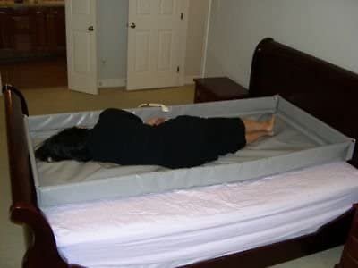 LiteShower™ Shower-in-bed Model - Taking real shower bath in bed