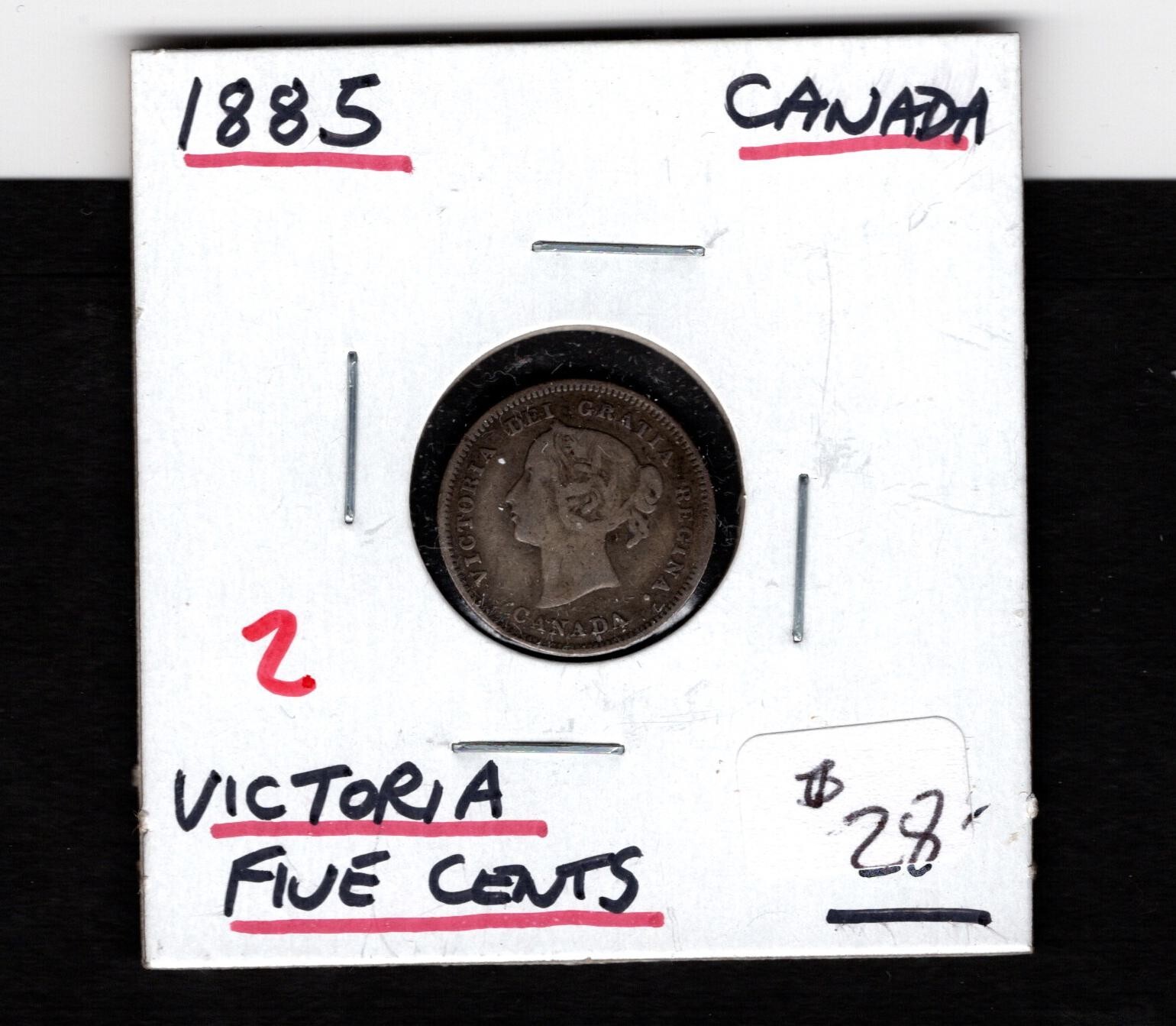1885- Canada- Victoria Five Cents