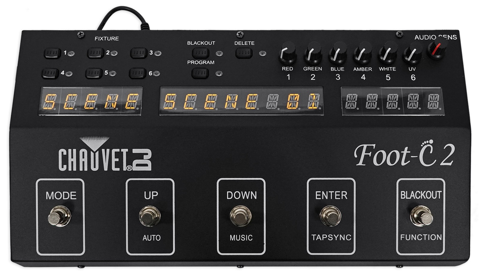 Chauvet DJ Foot C-2 36-Channel DMX Foot Controller w/MIDI Input+LCD Display