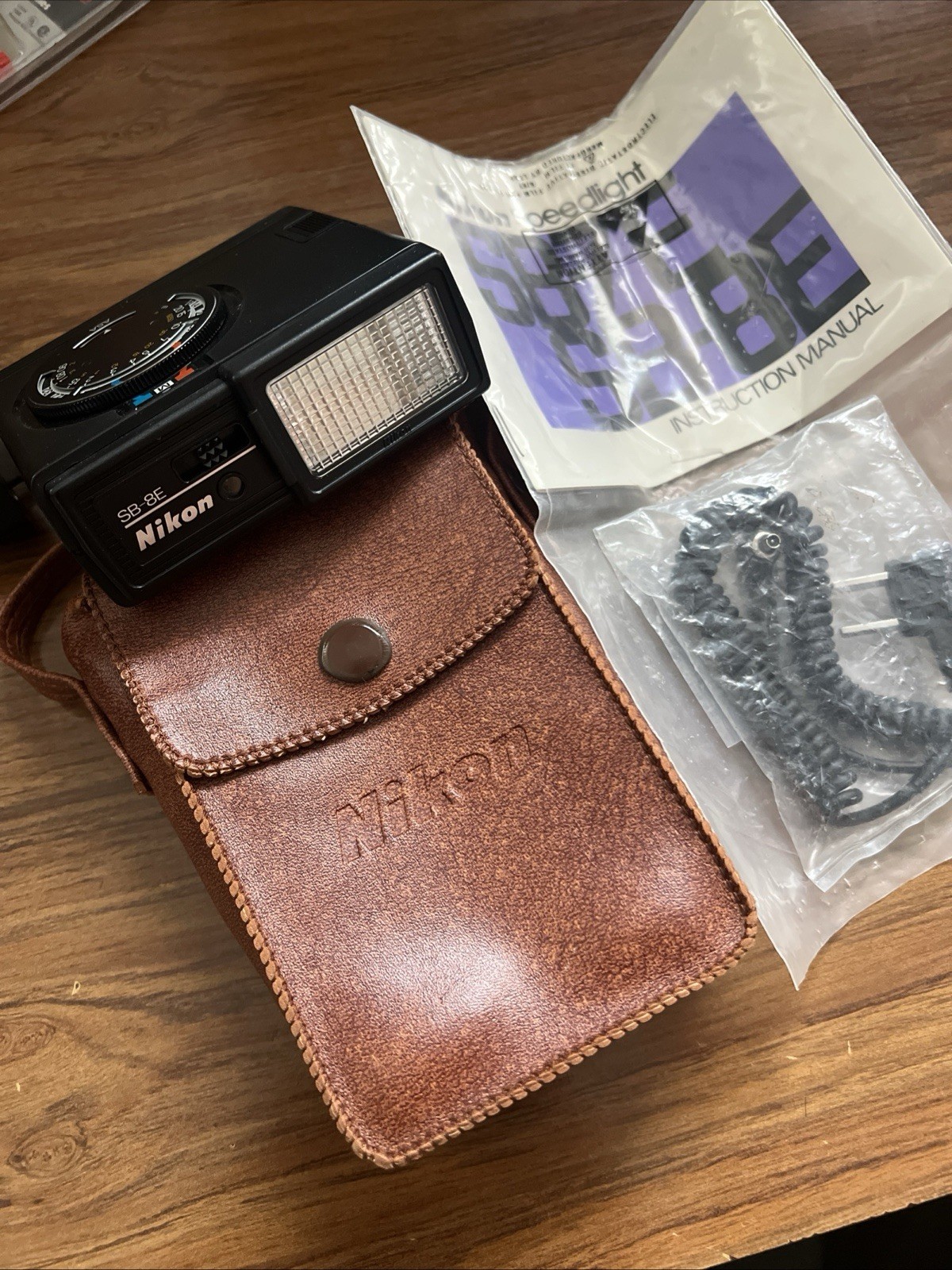 Vintage 1978 Nikon SB-8E Flash SS-7 Case Instructions Flash Cable Nikkormat