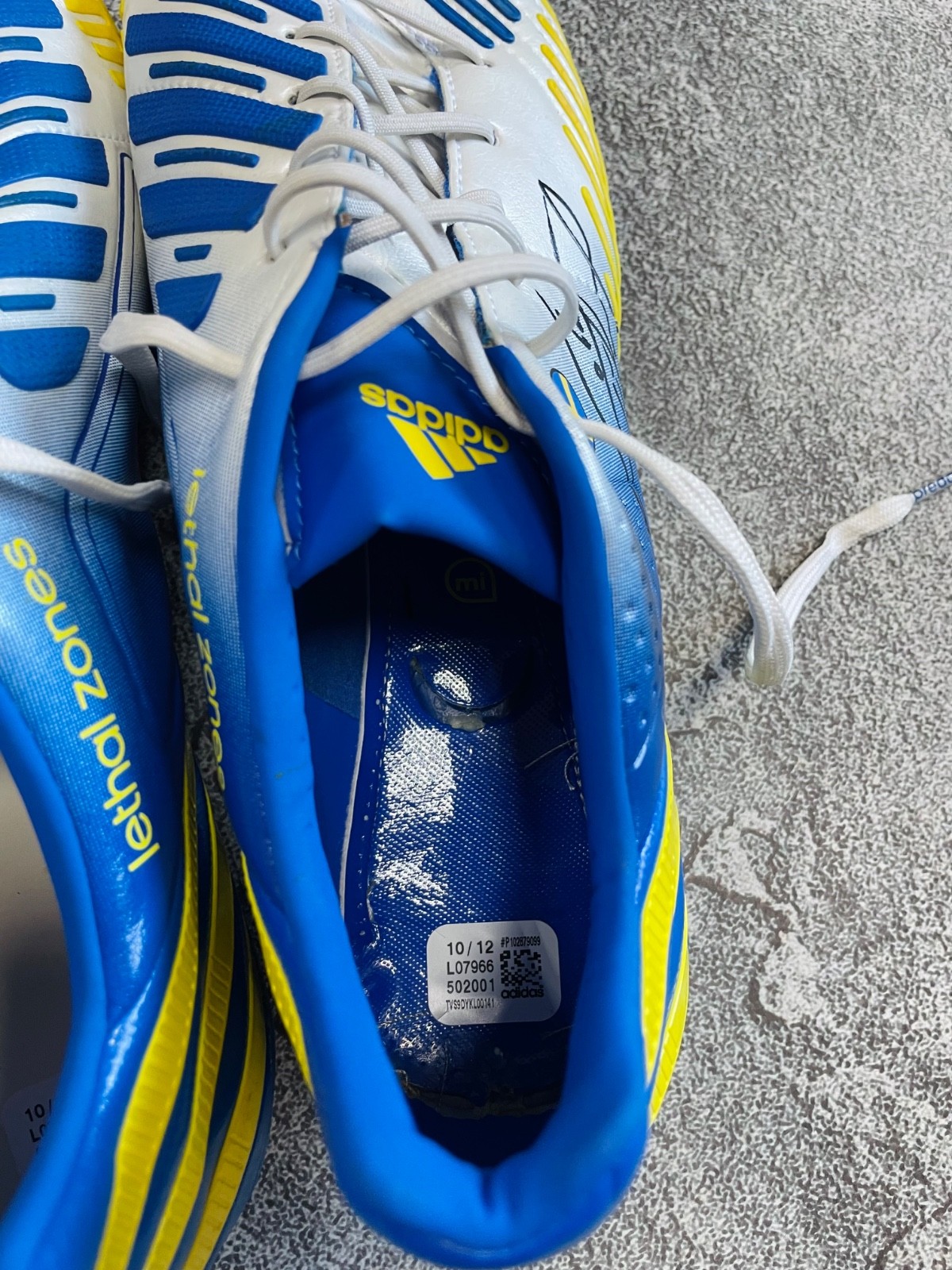 Adidas Predator LZ Match Worn Johan Elmander SWEDEN Soccer Boots Made in GERMANY