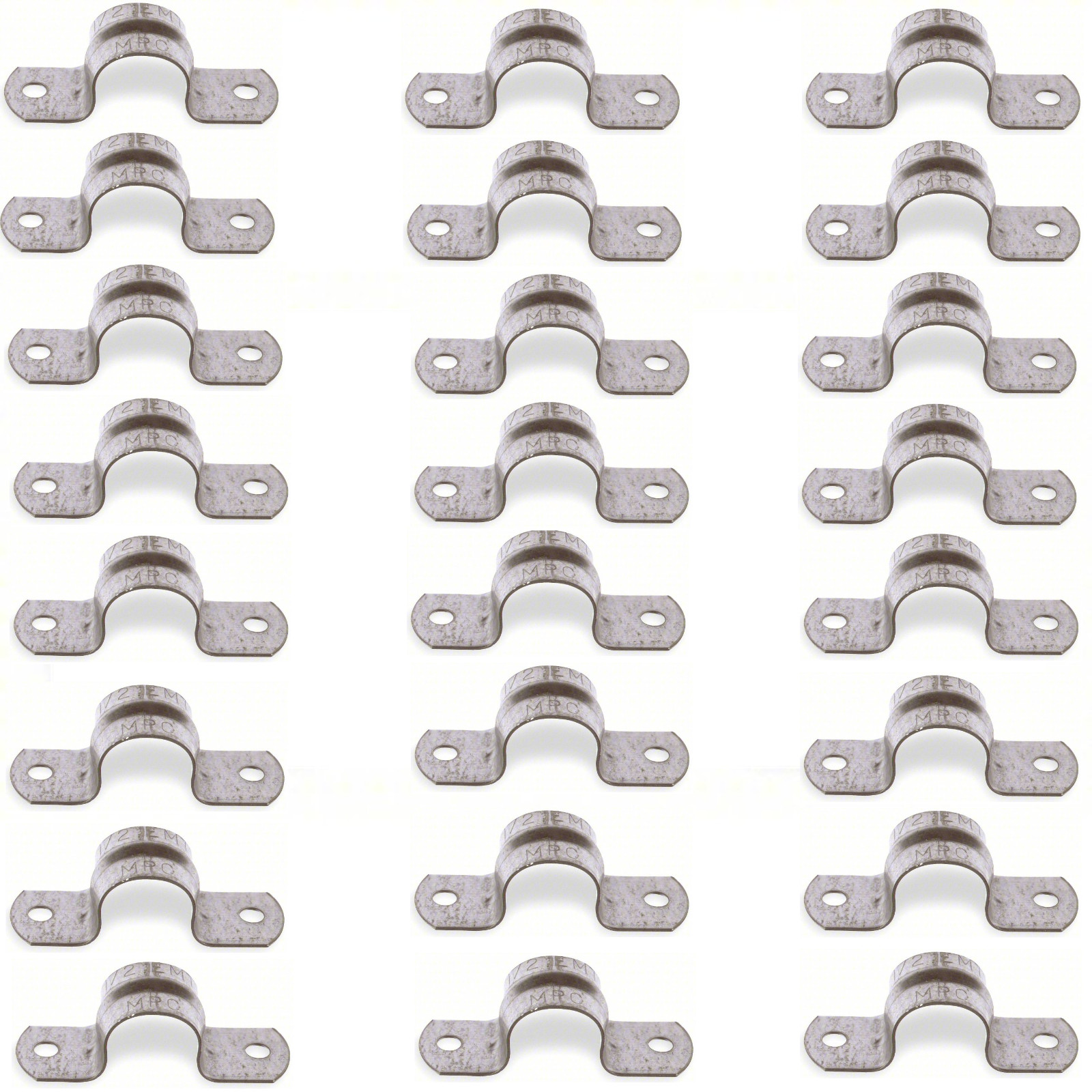 2-Hole 1/2" 1-1/4" EMT Conduit Pipe Straps Tubing Clamps Steel Metal U Bracket