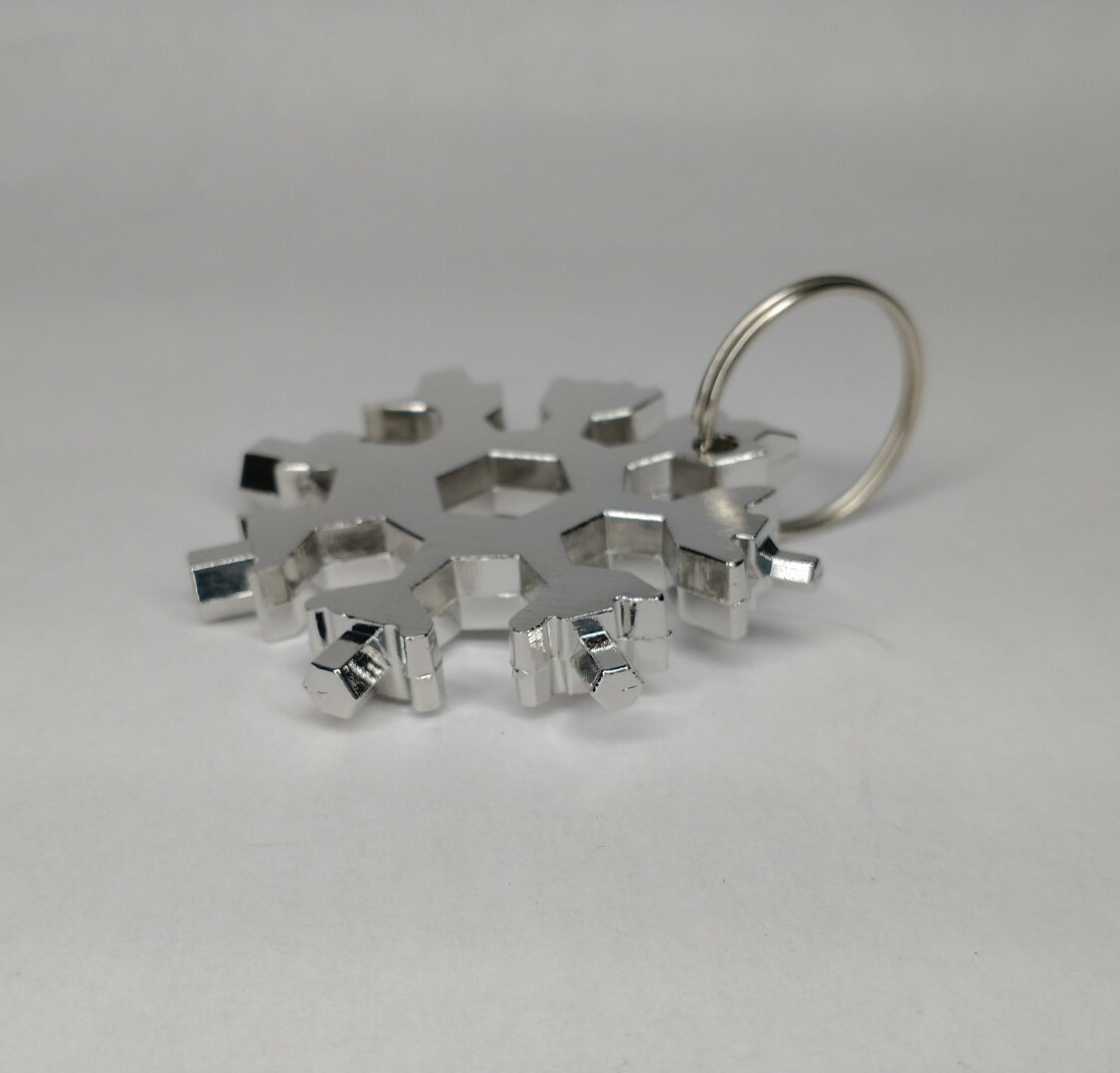 Snowflake Multi Tool Keychain Key Ring