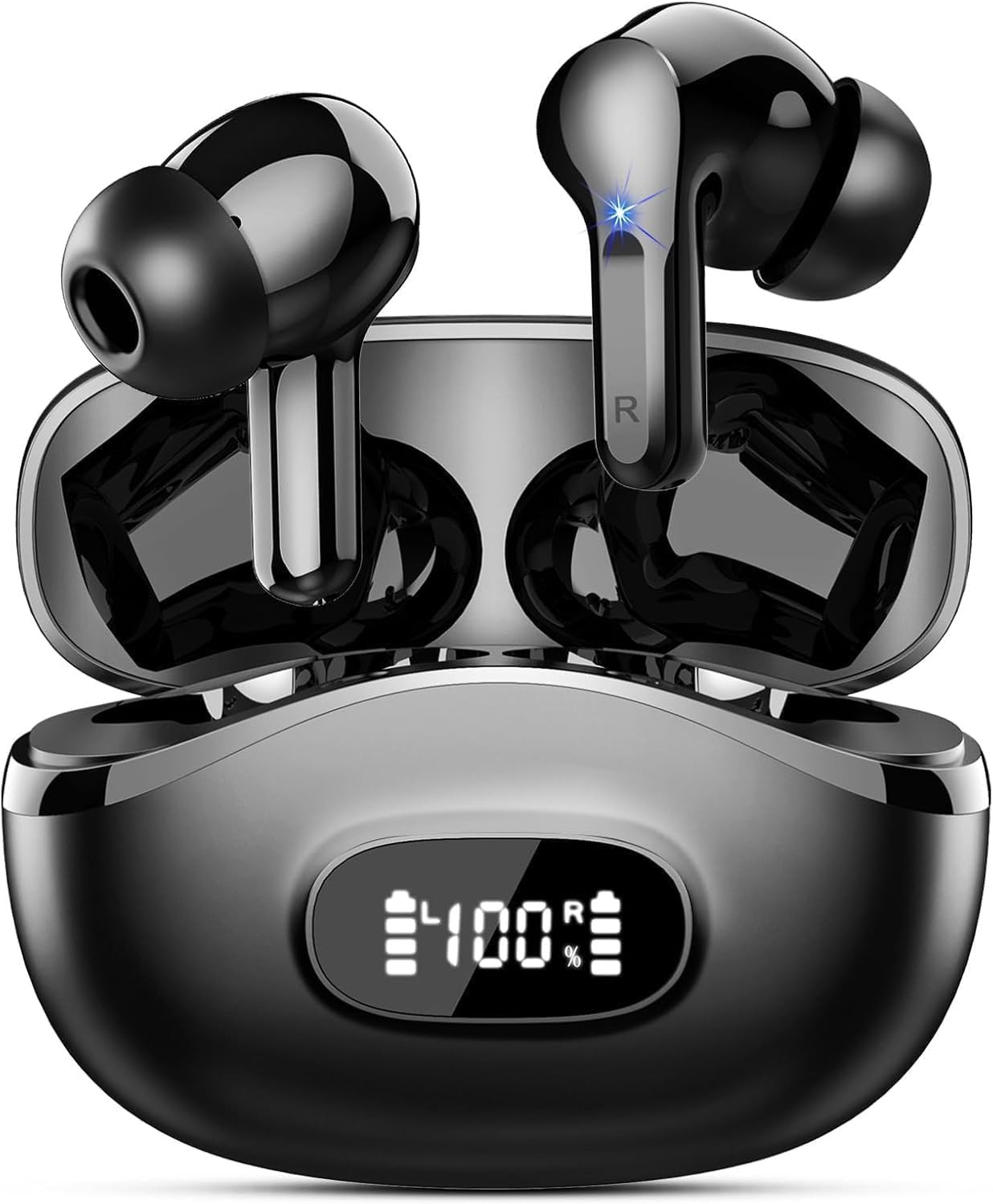 Audifonos Inalambricos Bluetooth 5.4 Auriculares Para Iphone Y Samsung [Negro]