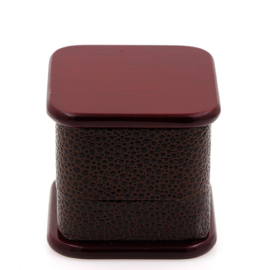 Red Wooden Ring Box And Faux Leather