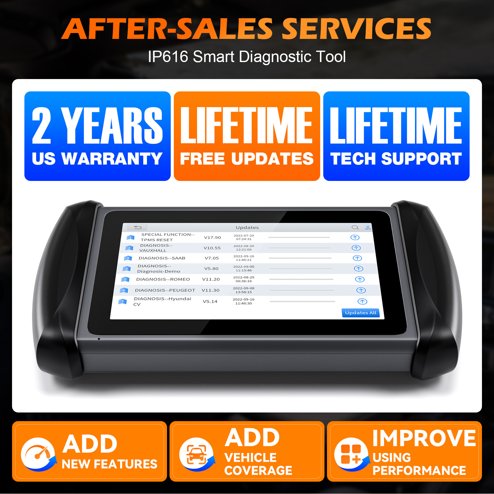 2024 Newest XTOOL IP616 Auto Car Coding All System Diagnostic Scanner Tool CANFD