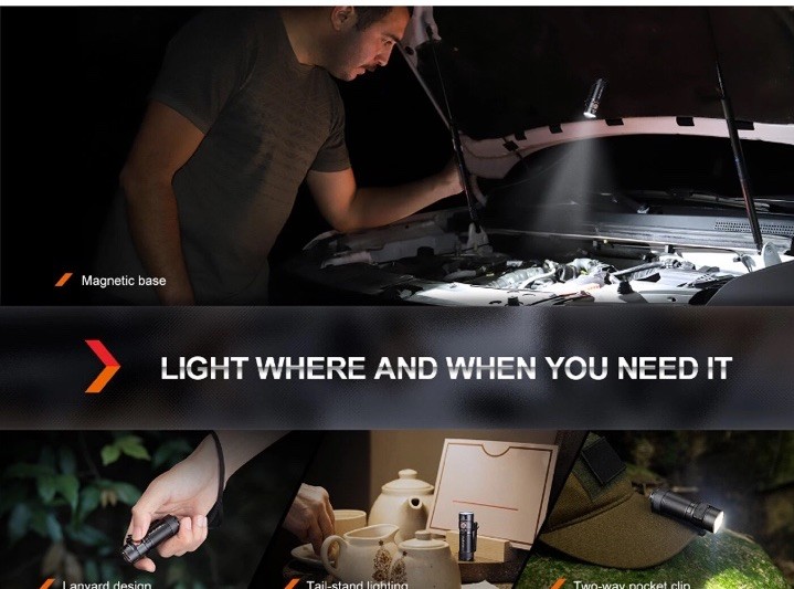 Fenix E18R v2.0 1200 Lumen Rechargeable EDC Flashlight