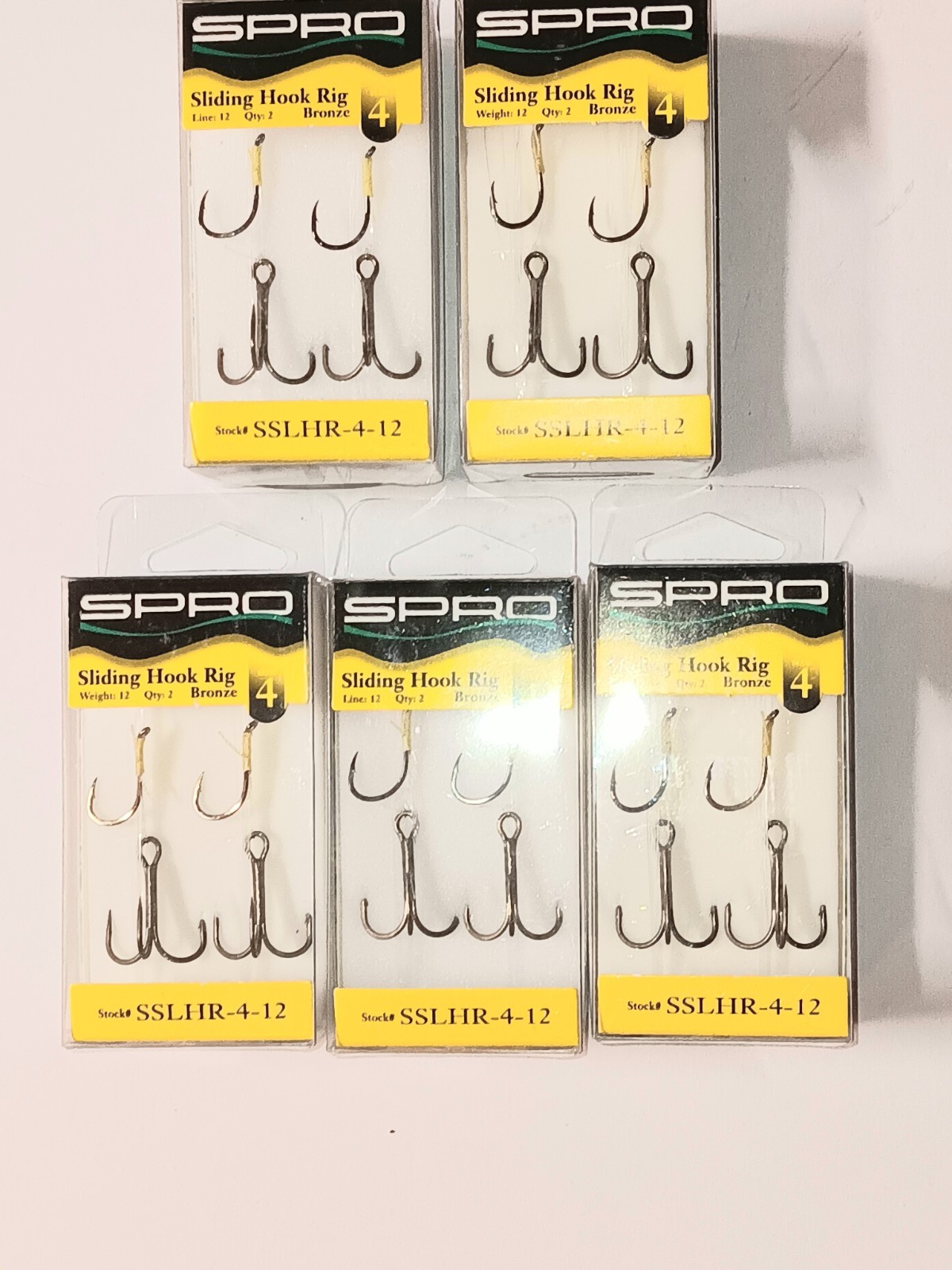 5 Packs Spro Sliding Hook Rig. Size #4