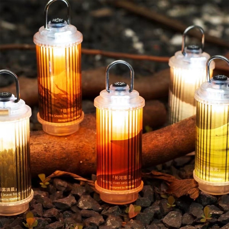 Rechargeable LED Hanging Camping Bottle Light Lamp with Eight Lighting Modes