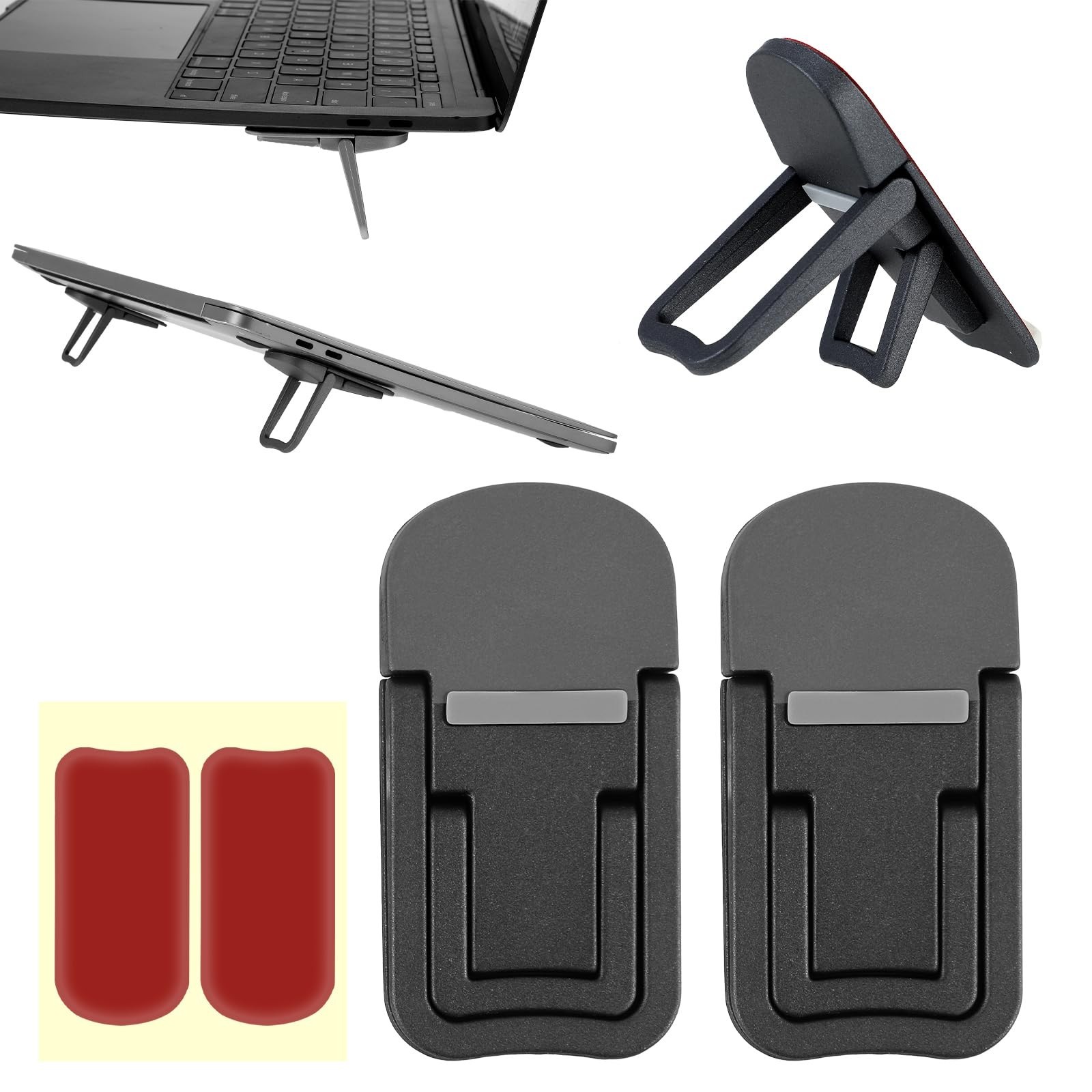 Bewudy 2 Pcs Portable Keyboard Riser, Dual Tilt Angle Adjustment Foldable Lap...